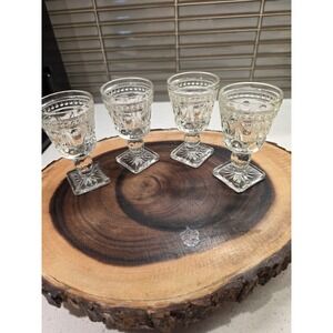 Set of 4 Colony Park Lane Clear Cordial Glasses 3.5" Tall